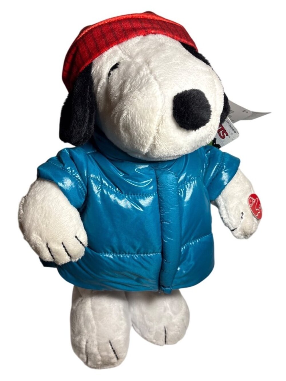 Peanuts Snoopy Animated Plush Blue Puffer Coat & Red Hat Ruz Holiday Edition New